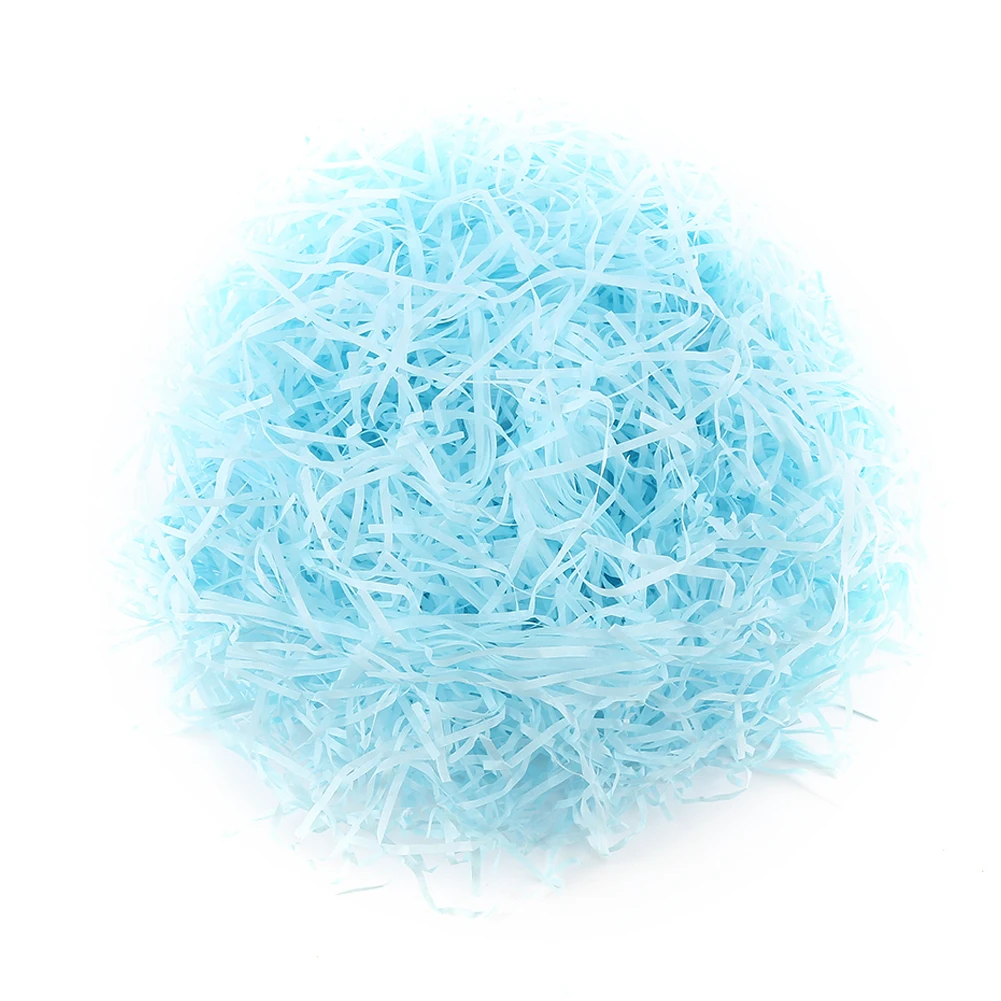 blue DIY бумажная рафия измельченные Crinkle бумага конфетти подарки/коробка наполнения материал День рождения/Свадебная вечеринка украшения поставки - Цвет: blue