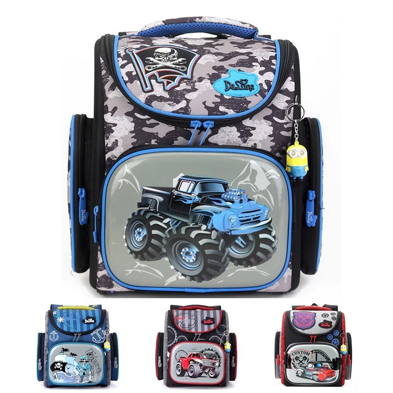 Delune Большой Вместительный 3D рюкзак для гоночных автомобилей с принтом мотоцикла