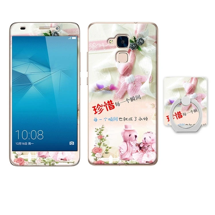 Мультяшный чехол для huawei Honor 5C, чехол с кольцом на палец, мягкий силиконовый чехол для huawei Honor 5C GT3, чехол из закаленного стекла