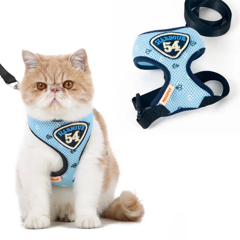 Cat Harness And Leash Set Nylon Mesh Kitten Puppy Dogs Vest Leads Pet Clothes For Small Yorkies Pug | Дом и сад