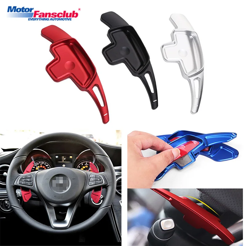 2 шт. Алюминий рулевого колеса автомобиля сдвиг весло Авто удлинитель для Mercedes Benz