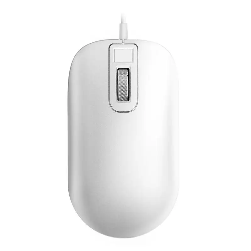 Оригинальная Xiaomi Jesis мышь с детектором отпечатка пальца Проводная оптическая эргономичная игровая Рабочая мышь для Macbook PC ноутбук компьютер Windows10, 8,1 - Цвет: Белый