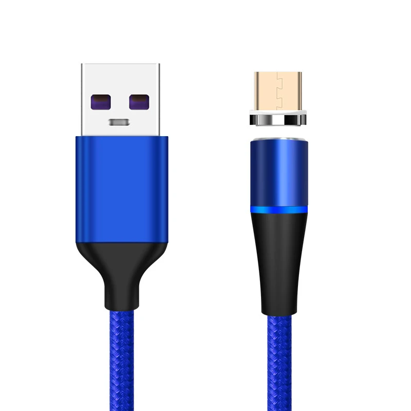 Blue 5A Магнитный зарядный кабель Supercharge для HUAWEI P30 Pro mate 20 Pro P20 Xiaomi Mi9 MIX3 SAMSUNG S10+ для iPhone XS MAX XR 8 7 - Тип штекера: Blue