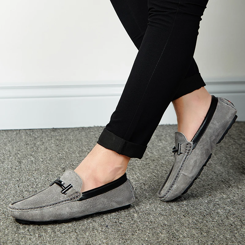 Rommedal Summer Suede Leather Mens Loafers Luxury Brand Top Men's Casual Shoes Slip On Boat For Men Moccasins Chaussure | Обувь