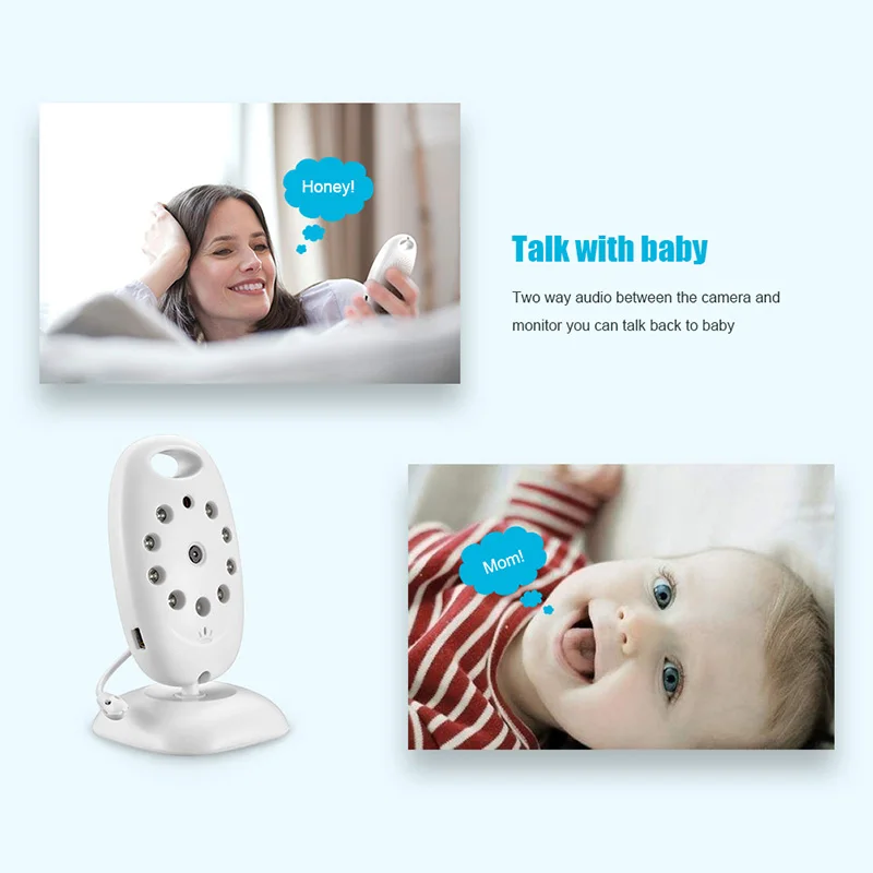 KERUI VB601 Портативный ЖК дисплей 2 0 дюймов няня Детский Монитор Радио Видео камера