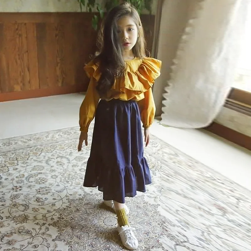 Новинка 2020 Весенняя брендовая юбка для девочек хлопковая маленьких принцесс с