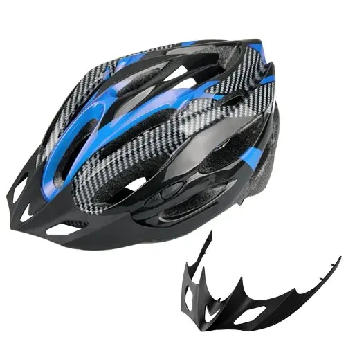 

TOYL Casque de Velo avec Visiere Bleu Velo Bicyclette Casque de velo de montagne