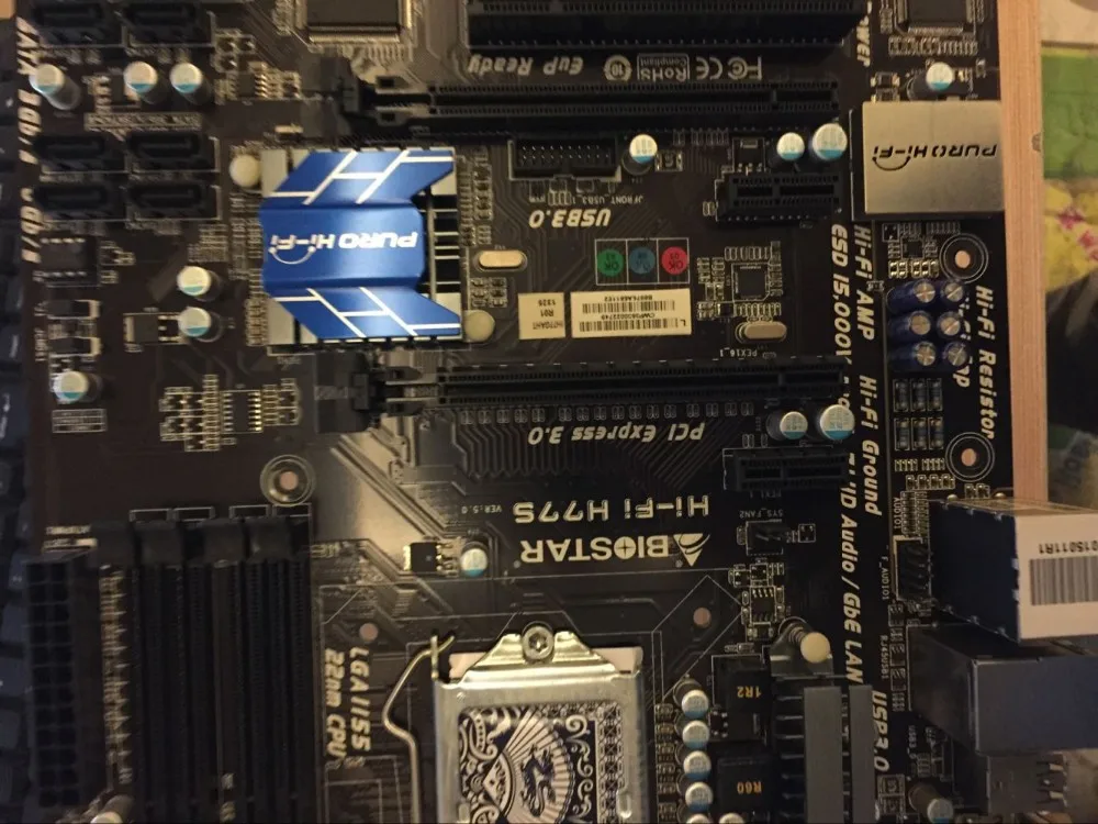 Материнская плата H77 1155 б/у оригинальная BIOSTAR Hi Fi H77S USB3.0 SATA3 (вместо P8H77 V M LE PRO и