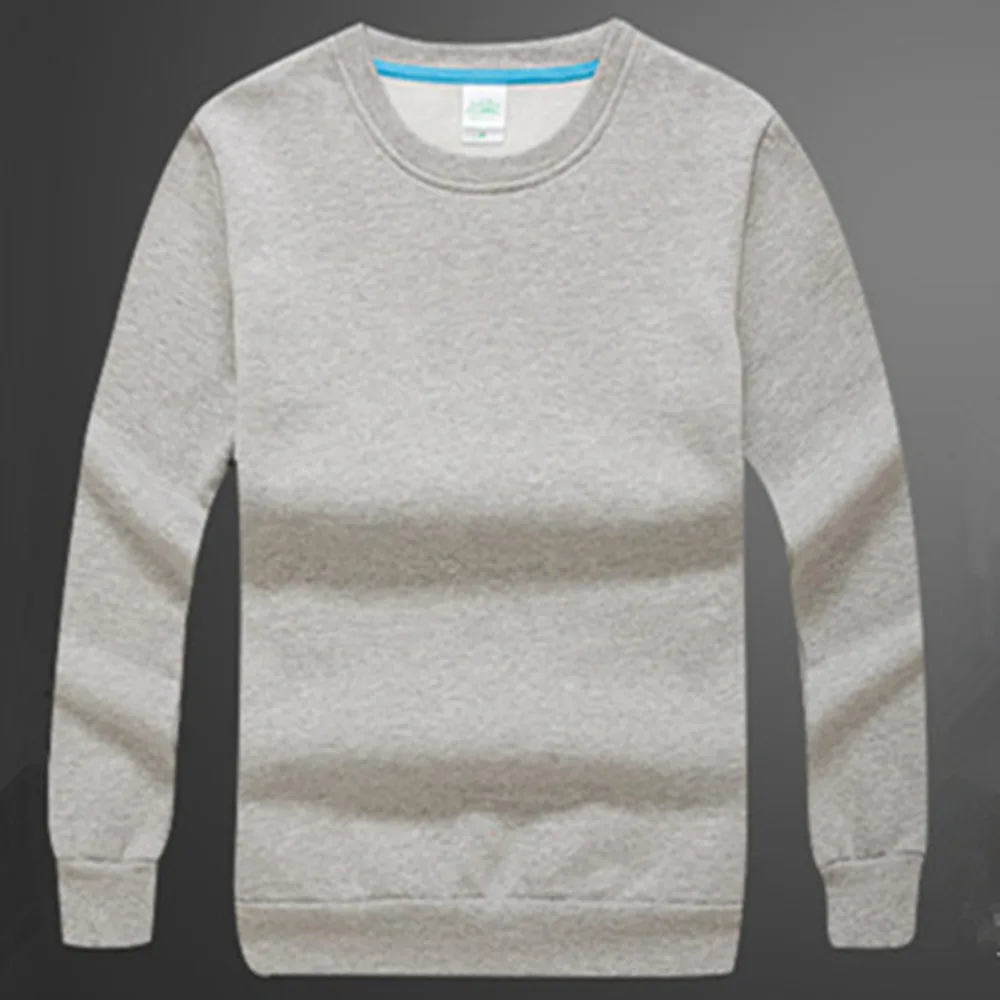 Однотонные Пустые Базовые мужские толстовки унисекс флисовый пуловер с круглым