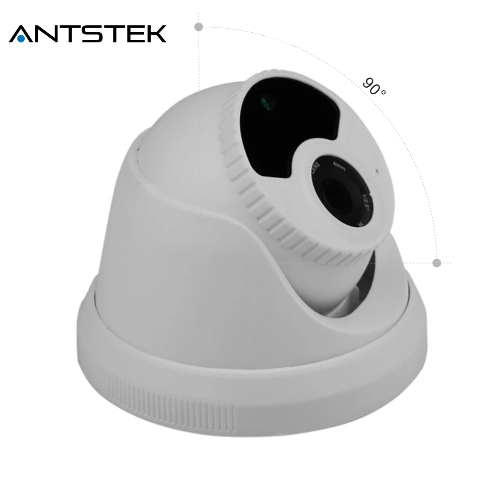 ANTSTEK Full HD 1080 P H.264 и H.265 Onvif Крытый 2MP инфракрасного купола Встроенный аудио IP Камера