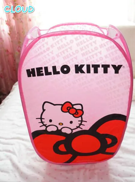 Складная сетчатая корзина для белья Hello Kitty хранения грязной одежды можно сложить