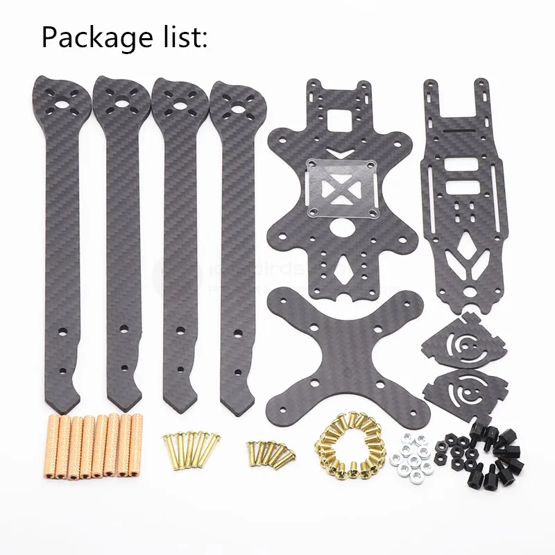 

DIY FPV XL series quadcopter pure carbon fiber frame unassembled 4mm wing arms