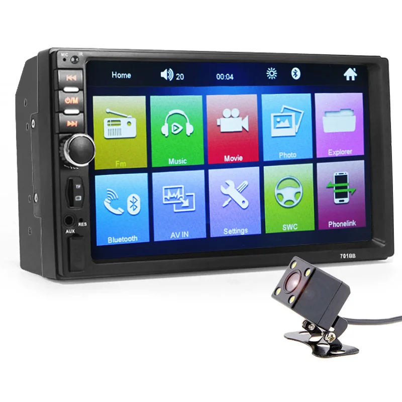2 din Автомобильный Радио мультимедийный плеер 7 дюймов HD Bluetooth MP5 Аудио Видео
