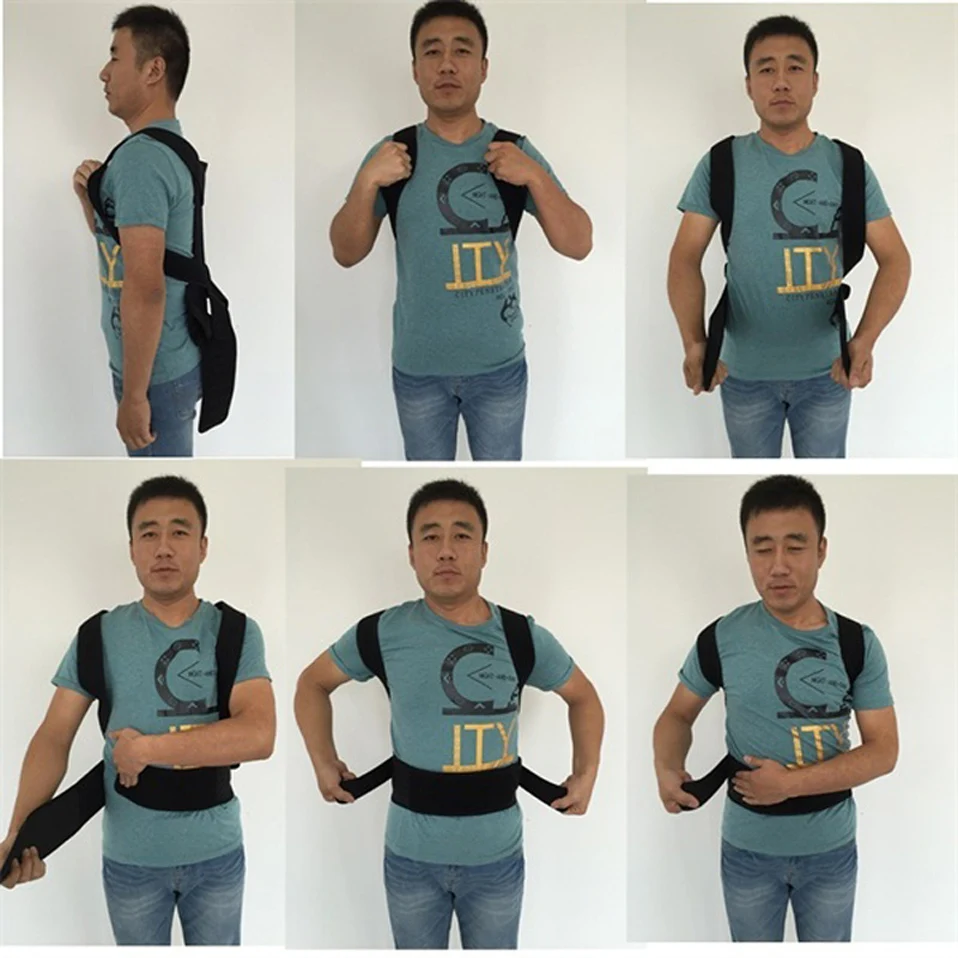 

Steel Plate Posture Corrector Brace Shoulder Back Support Belt For Women Men Health Care Adjustable Double Pull Corset Plus Size