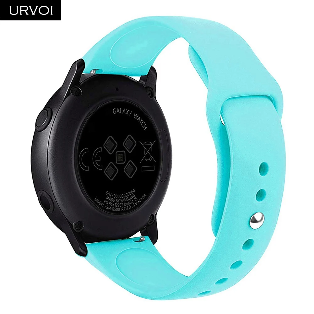 URVOI ремешок для Galaxy Watch Active/42 мм/46 мм спортивный силиконовый ремешок дизайн быстросъемные шпильки мягкая удобная замена - Цвет ремешка: Aqua