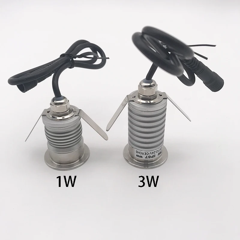 1 Вт 3 DC12V светодиодный светильник для шагов открытый Встраиваемый точечный