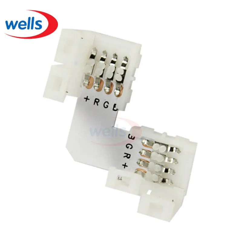 L образный светодиодный разъем 2 контакта 3 4 8 мм 10 для светодиодной ленты 3528 ws2811