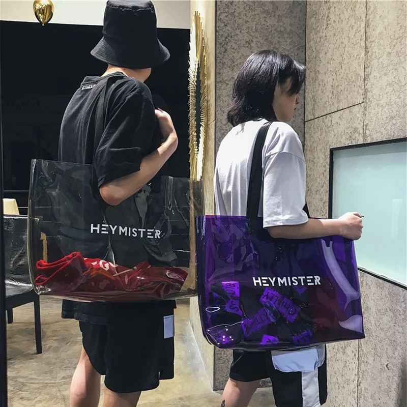 Сумки женские прозрачные открытые сумки высокой емкости повседневные 2019 Модные