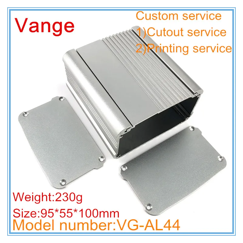 1pcs/lot sand blasting industry extrusion aluminum distribution box 6063-T5 diy housing 95*55*100mm for mixer equipment | Обустройство
