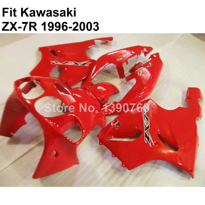 Красный комплект кузова для Kawasaki Ninja Обтекатели ZX7R 96-03 ZX 7R 1996-2002 2003 обтекателей VT78 |