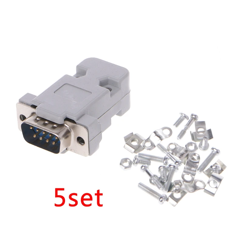 5 комплектов 9 контактный штекер/гнездо D Sub разъем для пайки RS232 последовательный