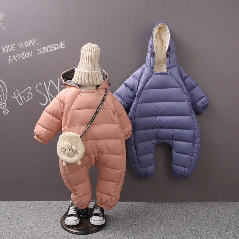 Warm Outwear Jumpsuit Toddler 2018 Russia Winter Thick Newborn Clothes High Quality Fashion Cotton Padded Hooded Boys Rompers |