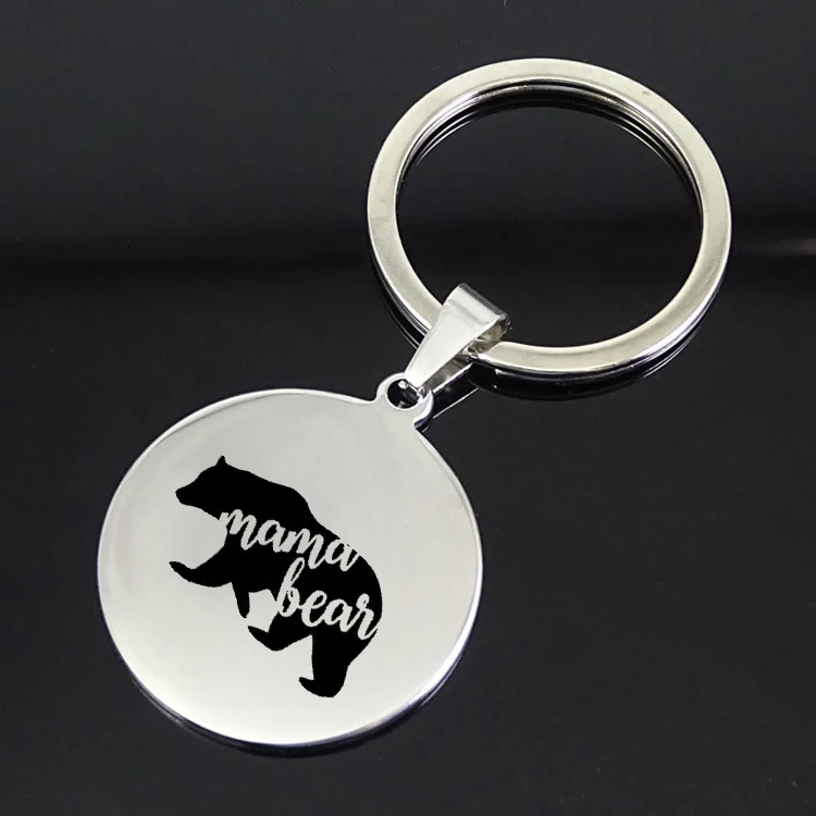 Мама медведь брелок Высокое качество диск кулон ювелирный для матери