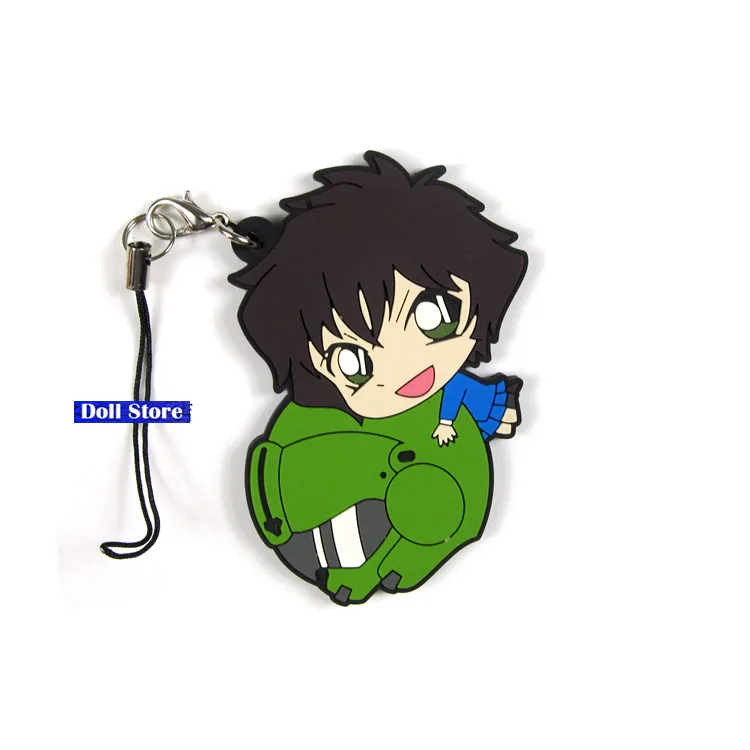 Детектив Конан аниме брелок Джимми Кудо Kaltou малыш Хаттори Sword Ran мури каучуковый
