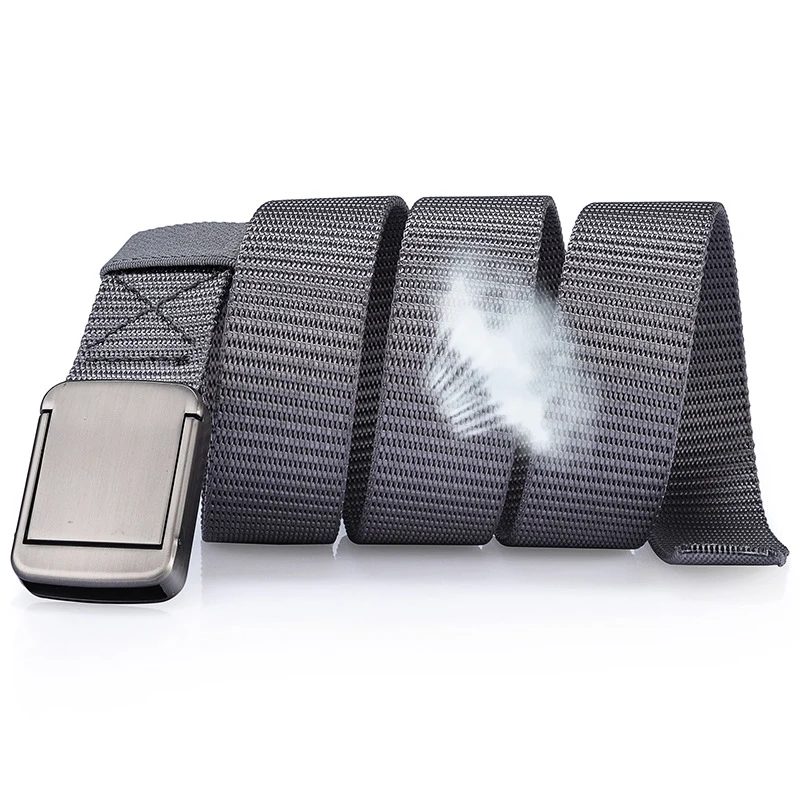 

2018 Men's Canvas Belt Metal Tactical Woven Belt Canvas Belt Casual Pants Cool Wild Gift for Men Belts