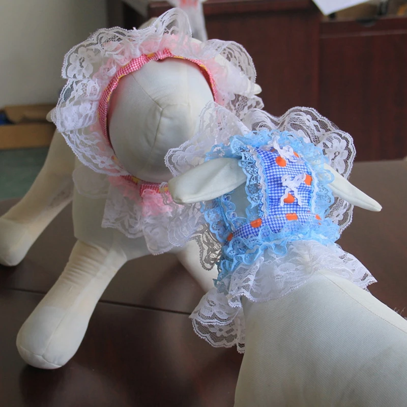 Прекрасный жира домашних собак одежда серии принцесса шляпа кружева кошка