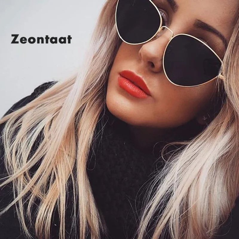 Солнцезащитные очки Zeontaat кошачий глаз в стиле ретро женские зеркальные