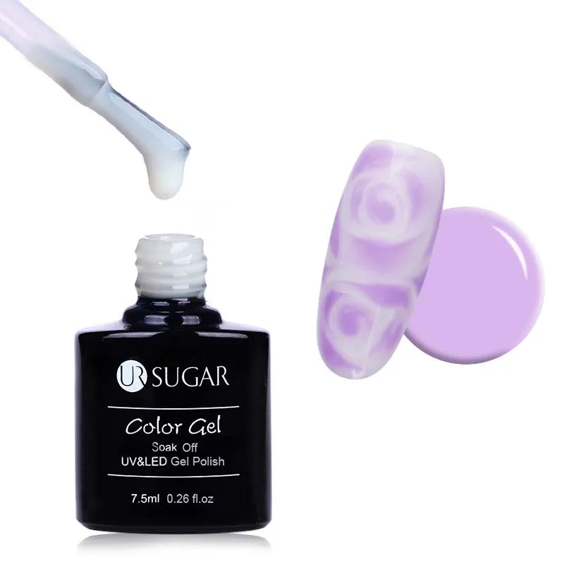 2 Ur Sugar 2 шт цветной лак для ногтей Halo Dye гель для дизайна ногтей цветной гель для ногтей УФ замачиваемый цветок Роза Цветущий лак для ногтей гель - Цвет: 2