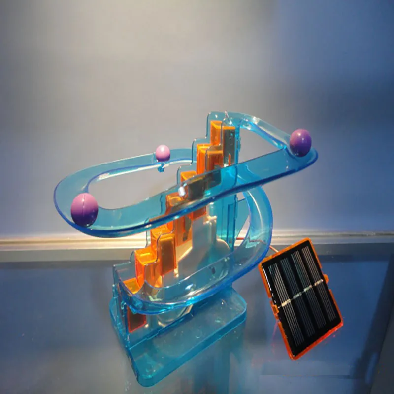 Движение мяча! Творческие игрушки на солнечной батарее для детей собранные в