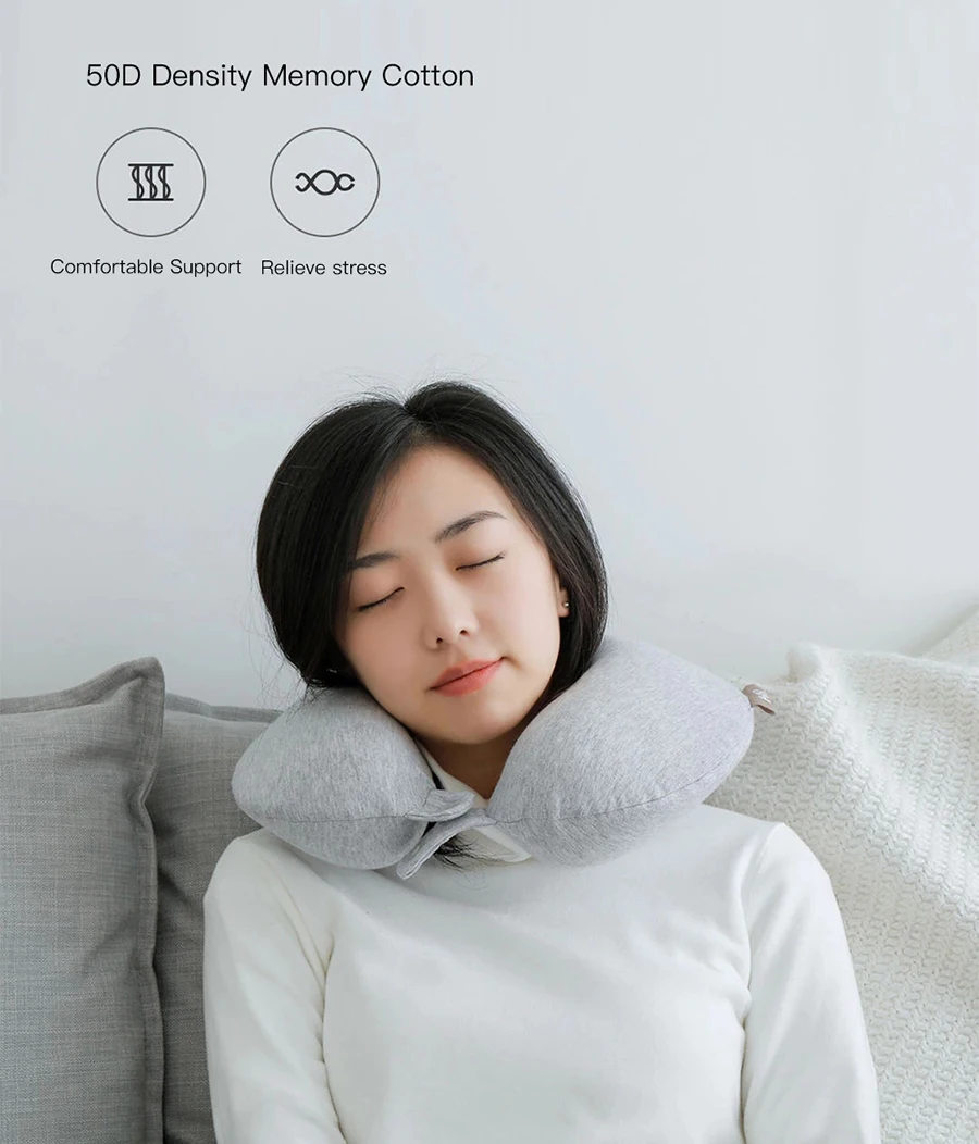 Xiaomi 8H U образный пены памяти шеи защитная поясная подушка Антибактериальные портативные подушки для автомобилей для отдыха