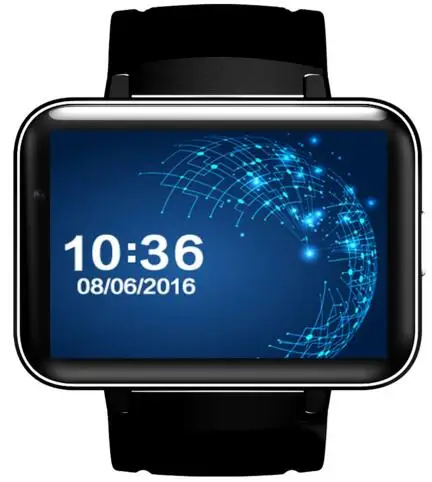 Черный Slimy DM98 Смарт-часы Android OS MTK6572 1,2 ГГц 2,2 дюймов Экран 900 мА/ч, Батарея 512 MB Ram 4 GB Rom 3g WCDMA gps WI-FI Смарт-часы - Цвет: Черный
