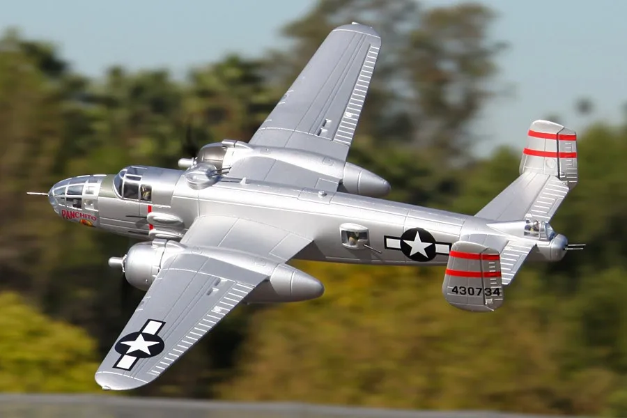 FMS 1400 мм/1,4 м в коем случае Warbird B-25/B25 Mitchell серебро новейшая версия PNP большие масштабные радиоуправляемые модели самолета