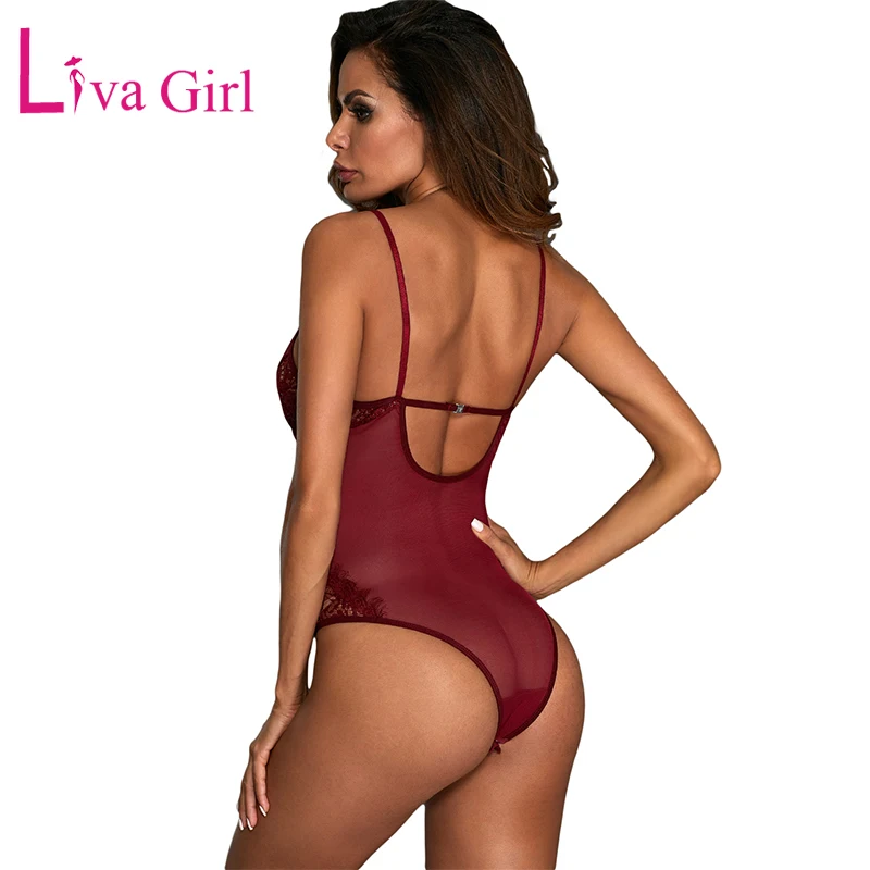 Женский кружевной комбидресс LIVA GIRL черный/белый облегающий с открытой спиной