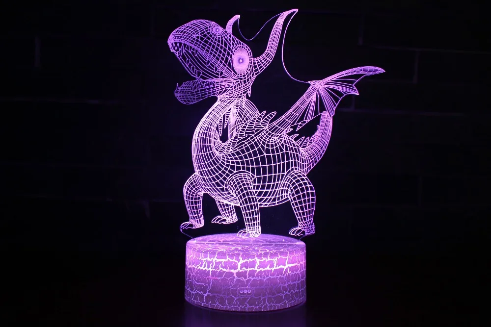 Jurassic динозавр Птерозавр 3D светодиодный светильник Летающий Динозавр светится в темноте игрушки Дети знания о животных Обучающие игрушки, подарки