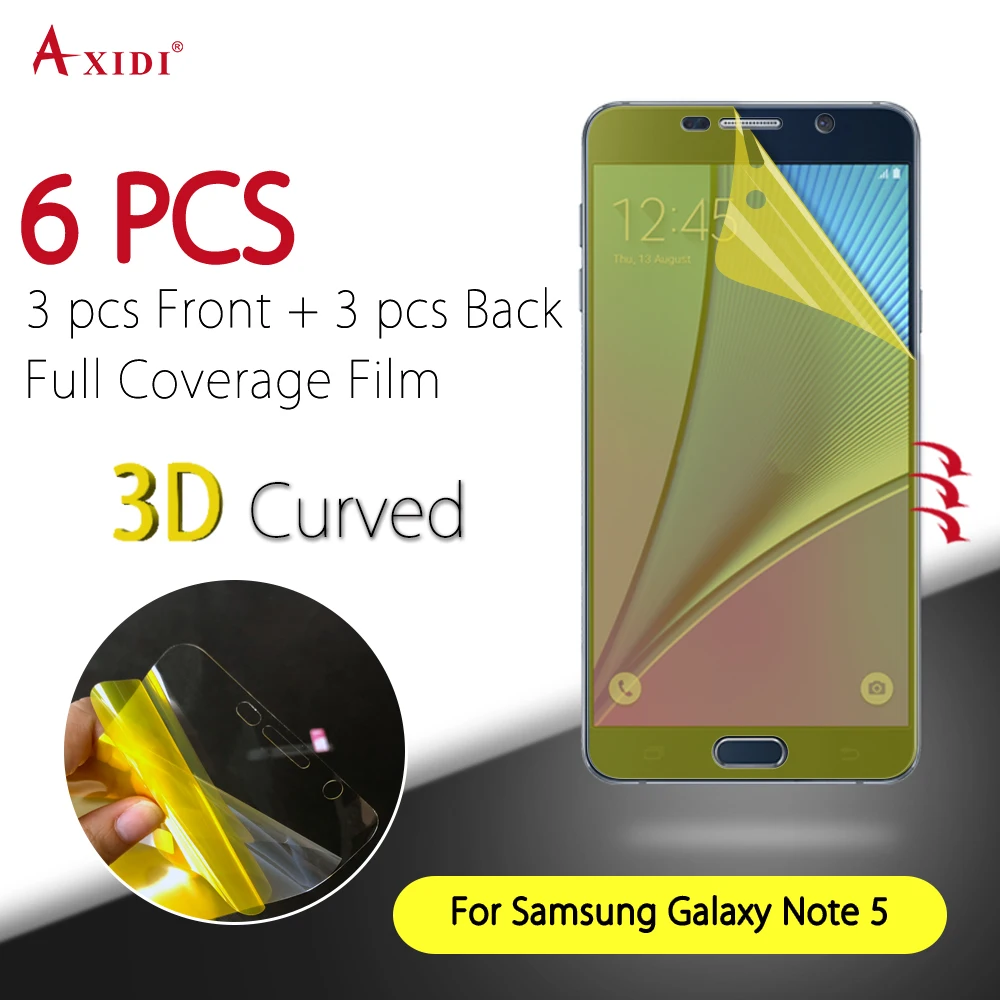 Nanoedge Экран Full Cover для Samsung Galaxy Note 5 ТПУ Стекло не закаленное покрытие кривой часть