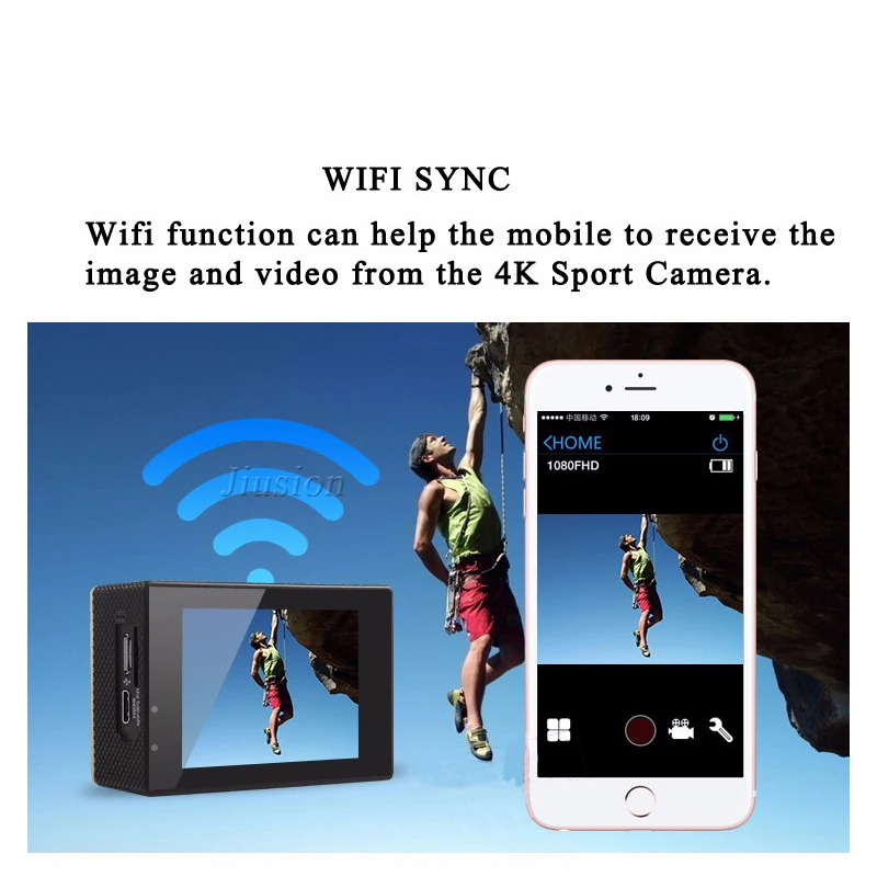 Продажа Для HD Mini Wifi Yi 4K экшн-камеры Go Pro, Подводная Водонепроницаемая цифровая видеокамера, уличный шлем, экстремальный спорт, велосипед, микро-камер...