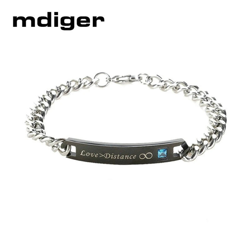 Mdiger Прямая доставка Любовь&gt расстояние пара браслет любовь Браслеты