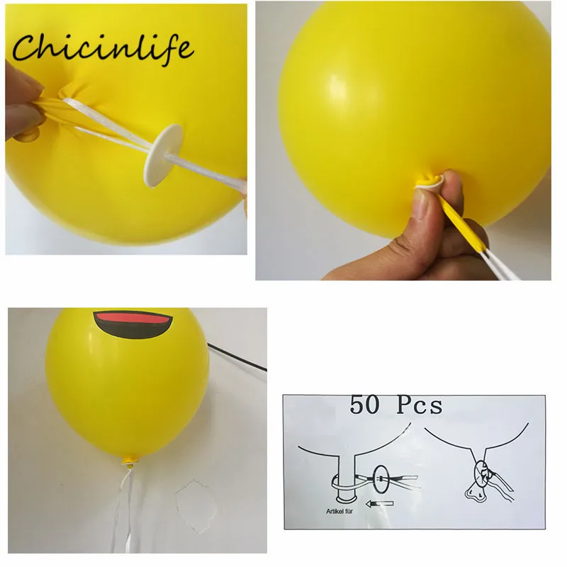 

Chicinlife 50pcs Balloon Fastener Ribbon Release Balloon Clasps Seal Ties Birthday wedding Bachelorette Party Decoration