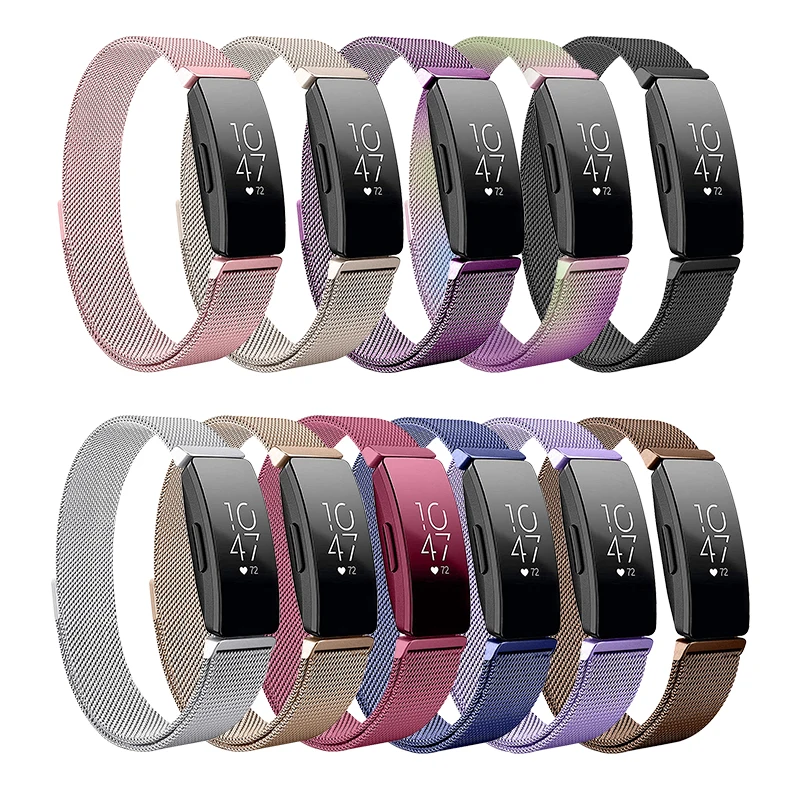 Ремешок для часов Fitbit Inspire HR ремешок Inspire ремешки металлический магнитный с миланским плетением Замена Петли Для Fitbit Inspire Band