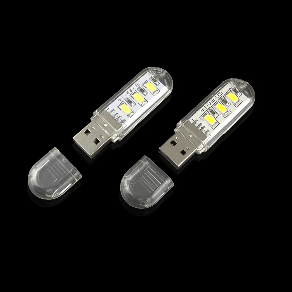 Аварийный ночник с 3 светодиодами 30 шт./лот USB 5730 SMD светодиодная лампа для книг