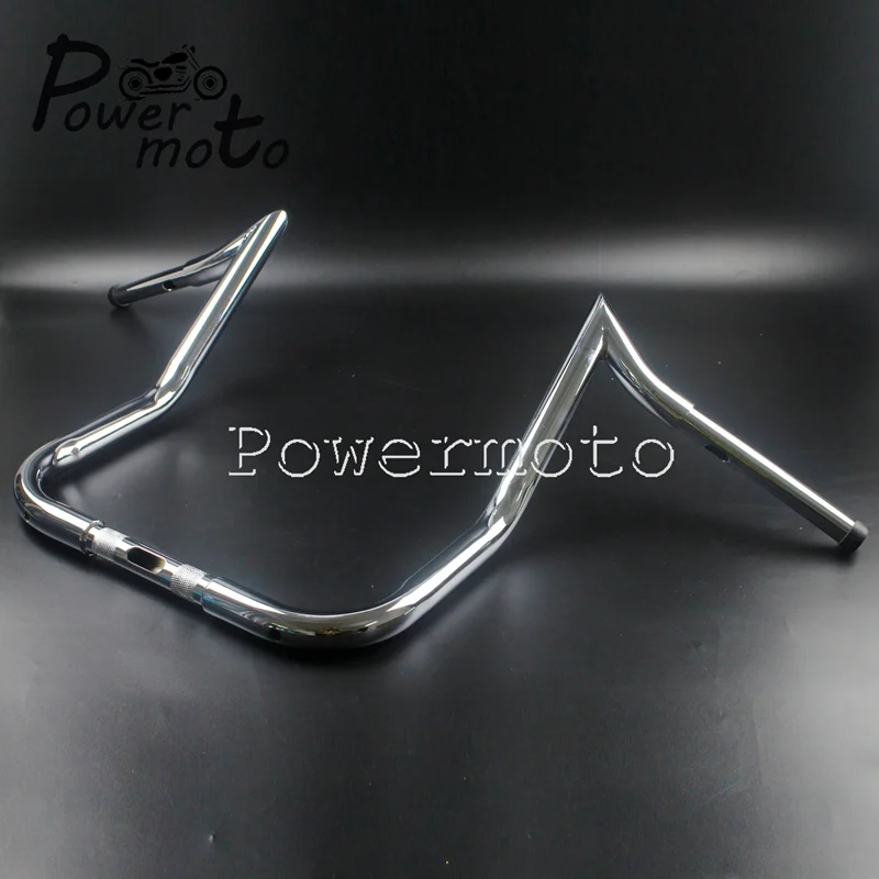 1" Rise хром Ape вешалка летучая мышь обтекатель 1-1/4" руль для 1982-up Harley Touring комоды Baggers Road King Street Glide