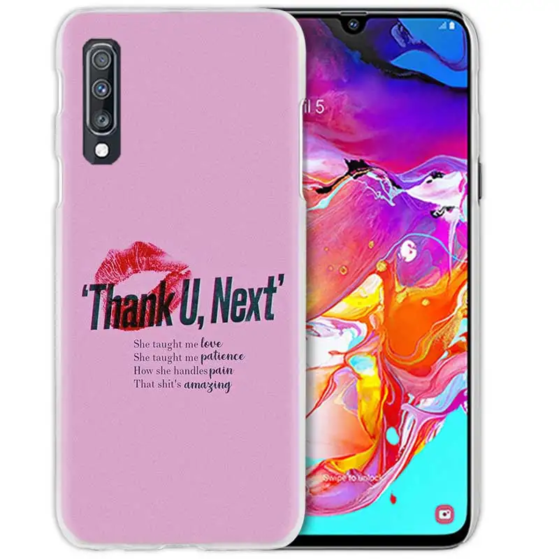 Благодарим Вас следующий Ариана Гранде чехол для samsung Galaxy M40 A50 A80 A70 A60 A40 A30 A20e A10 J4 J6 плюс J8 жесткий чехол из ПК для телефона - Цвет: 04