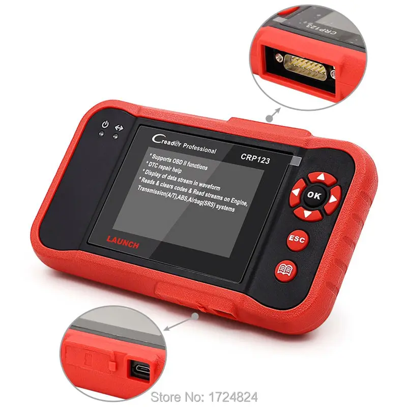 Старт X431 Creader CRP123 OBDII код сканер CRP 123 ABS SRS Трансмиссия и Двигатели для автомобиля