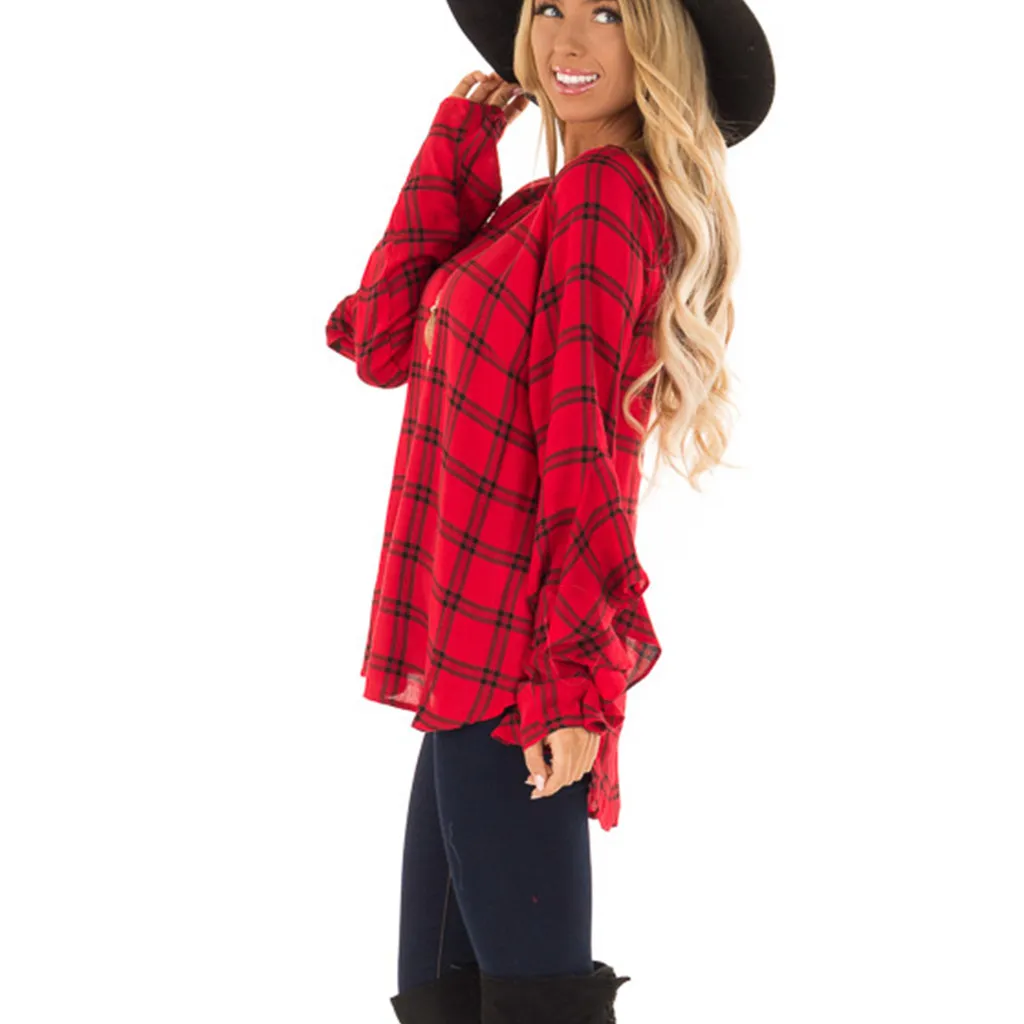 Женская Однотонная футболка из полиэстера с пуговицами и круглым вырезом в