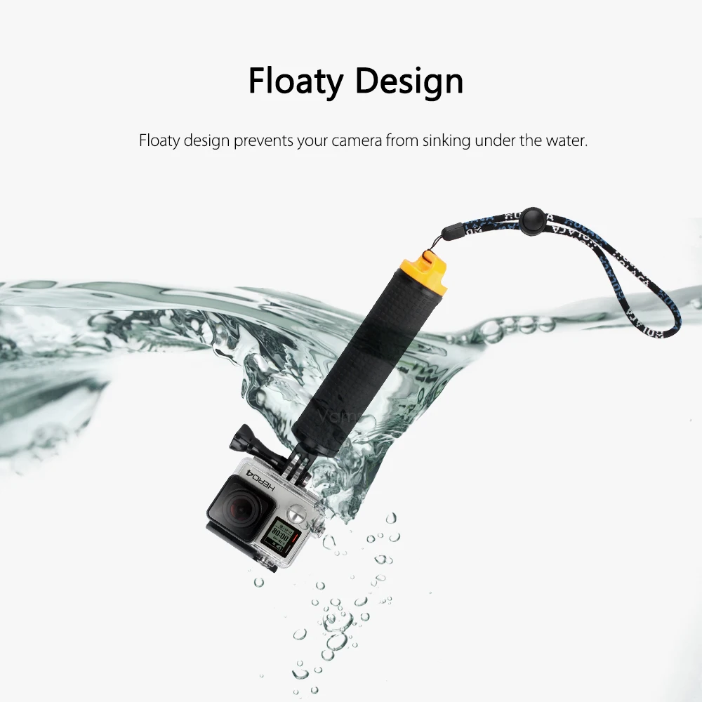 Vamson для Gopro аксессуары Floaty Bobber ручной монопод ручка селфи палка для Go Pro Hero 7 6 5 для Dji Action 4K VP418