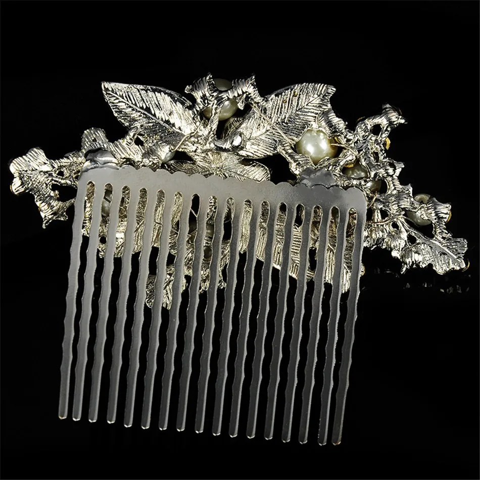 Красивая Великолепная Имитация Перл Цветы Hairwear Ювелирные Изделия Австрийский